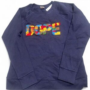 Time n Tru Navy Dope crewneck sweatshirt with embroidered logo #skater size S